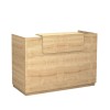 Γραφείο υποδοχής - reception Lemmon Megapap χρώμα φυσικό οξιάς 160x70x110εκ.