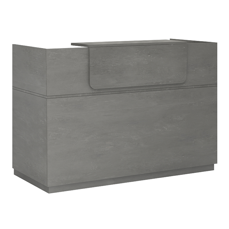 Γραφείο υποδοχής - reception Lemmon Megapap χρώμα γκρι σκυροδέματος 160x70x110εκ.