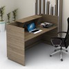 Γραφείο υποδοχής - reception Lemmon Megapap χρώμα καρυδί 160x70x110εκ.