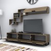 Σύνθεση τηλεόρασης Heydar Megapap χρώμα καρυδί 210x35x40εκ.