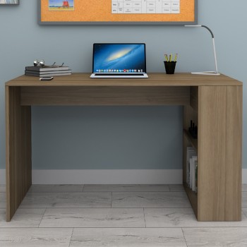 Γραφείο εργασίας Mikro Megapap χρώμα καρυδί 120x60x75εκ.