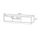 Έπιπλο τηλεόρασης Mensa Megapap χρώμα λευκό 180x35x43cm. Έπιπλο τηλεόρασης Mensa Megapap χρώμα λευκό 180x35x43cm.
