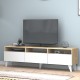 Έπιπλο τηλεόρασης Deluxe Megapap χρώμα λευκό - φυσικό οξιάς 180x35x47cm. Έπιπλο τηλεόρασης Deluxe Megapap χρώμα λευκό - φυσικό οξιάς 180x35x47cm.