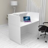 Γραφείο υποδοχής - reception Lemmon Megapap χρώμα λευκό 120x70x110εκ.