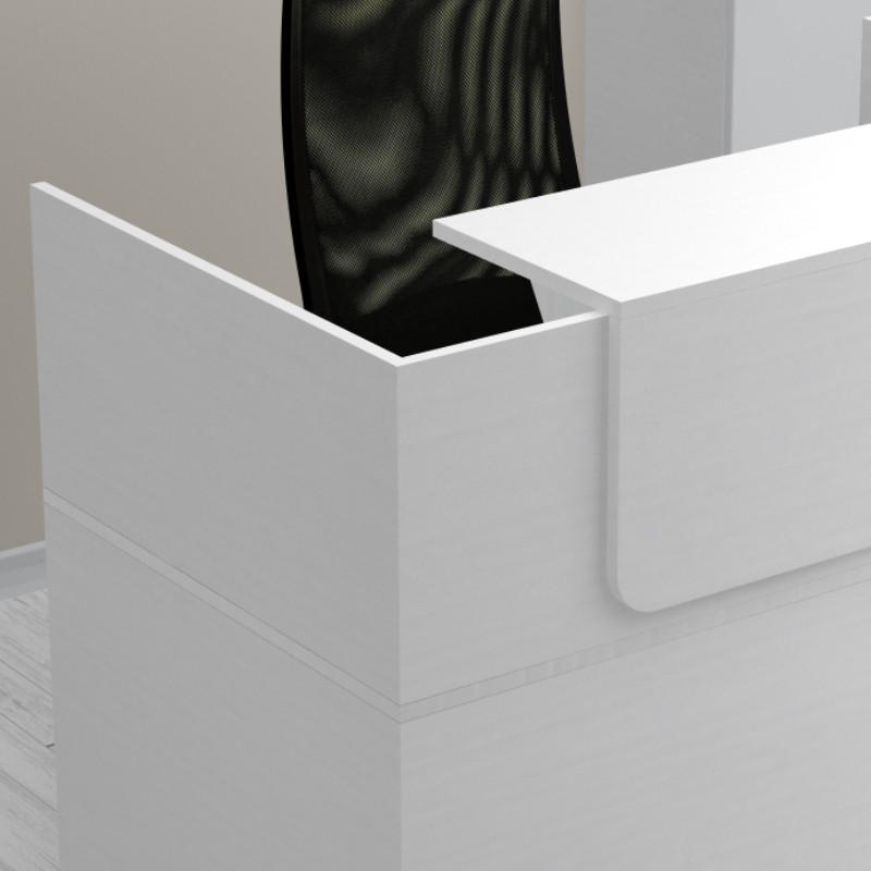 Γραφείο υποδοχής - reception Lemmon Megapap χρώμα λευκό 120x70x110εκ.