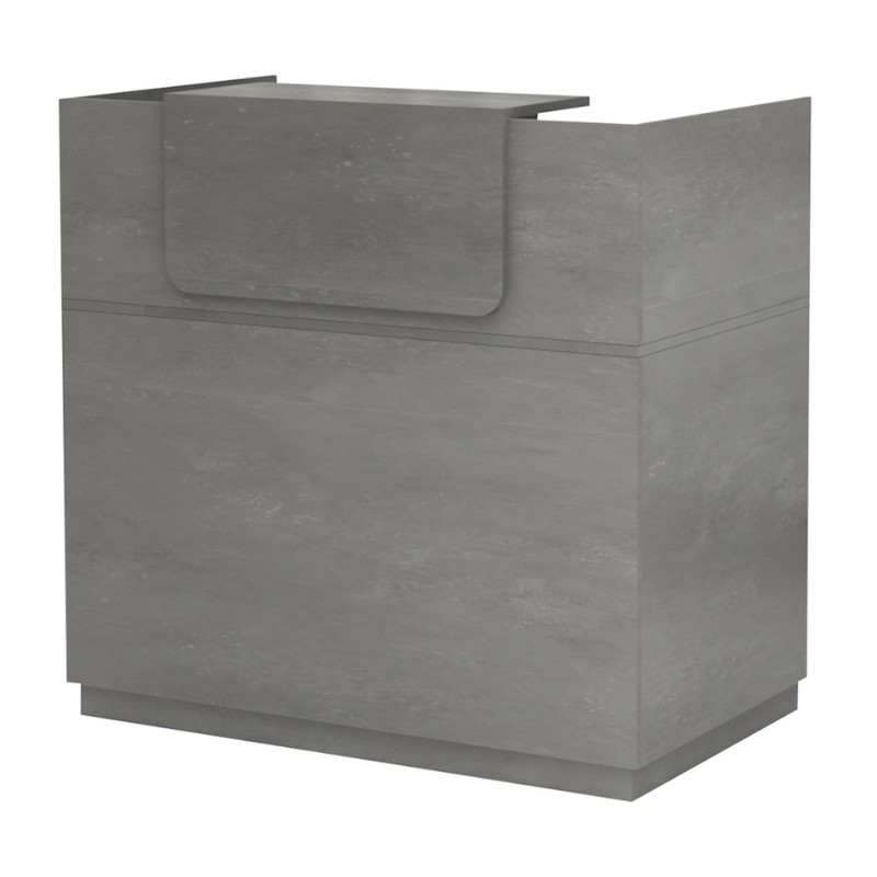 Γραφείο υποδοχής - reception Lemmon Megapap χρώμα γκρι σκυροδέματος 120x70x110εκ.