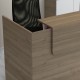 Γραφείο υποδοχής - reception Lemmon Megapap χρώμα καρυδί 120x70x110εκ.