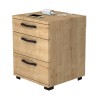 Κομοδίνο - Συρταριέρα γραφείου Roco Megapap χρώμα φυσικό οξιάς 40x39x57εκ.