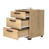 Κομοδίνο - Συρταριέρα γραφείου Roco Megapap χρώμα φυσικό οξιάς 40x39x57εκ.