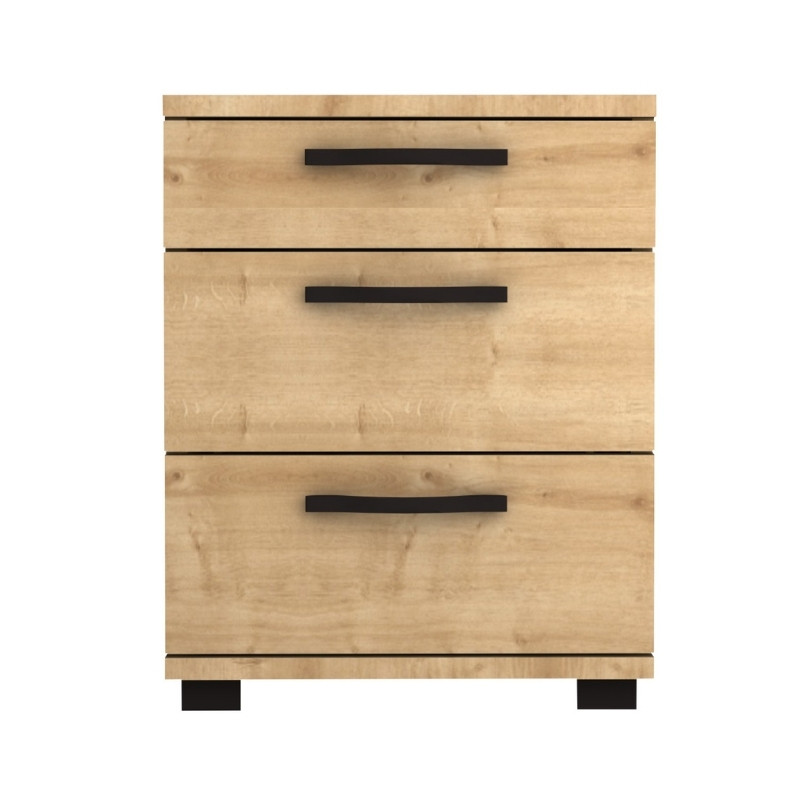 Κομοδίνο - Συρταριέρα γραφείου Roco Megapap χρώμα φυσικό οξιάς 40x39x57εκ.