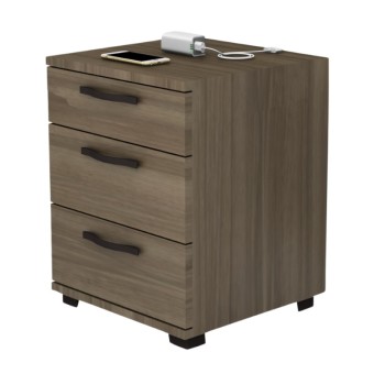 Κομοδίνο - Συρταριέρα γραφείου Roco Megapap χρώμα καρυδί 40x39x57εκ.