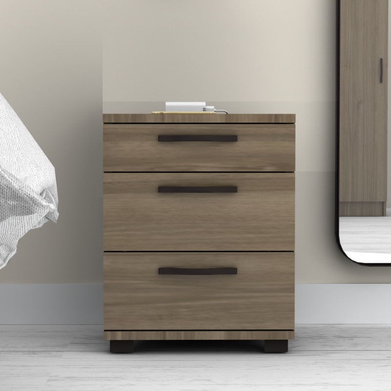 Κομοδίνο - Συρταριέρα γραφείου Roco Megapap χρώμα καρυδί 40x39x57εκ.