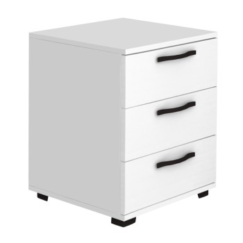 Κομοδίνο - συρταριέρα γραφείου Roco Megapap χρώμα λευκό 40x39x57εκ.