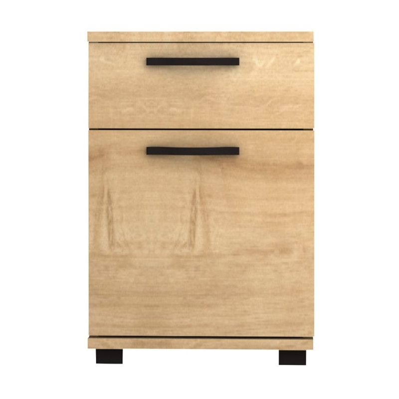 Κομοδίνο - Συρταριέρα γραφείου Veto Megapap χρώμα φυσικό οξιάς 40x39x57εκ.