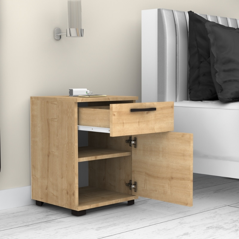 Κομοδίνο - Συρταριέρα γραφείου Veto Megapap χρώμα φυσικό οξιάς 40x39x57εκ.