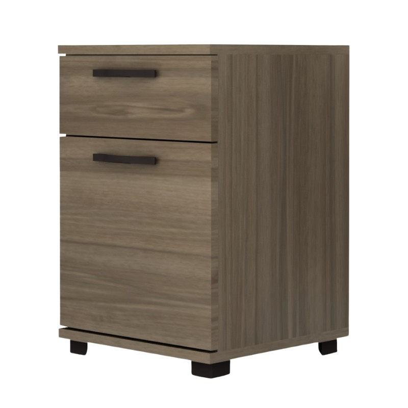 Κομοδίνο - Συρταριέρα γραφείου Veto Megapap χρώμα καρυδί 40x39x57εκ.