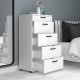 Συρταριέρα Helia Megapap χρώμα λευκό 60x44x108εκ.