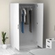 Ντουλάπα ρούχων Victoria Megapap δίφυλλη χρώμα λευκό 100x60x181εκ. Ντουλάπα ρούχων Victoria Megapap δίφυλλη χρώμα λευκό 100x60x181εκ.
