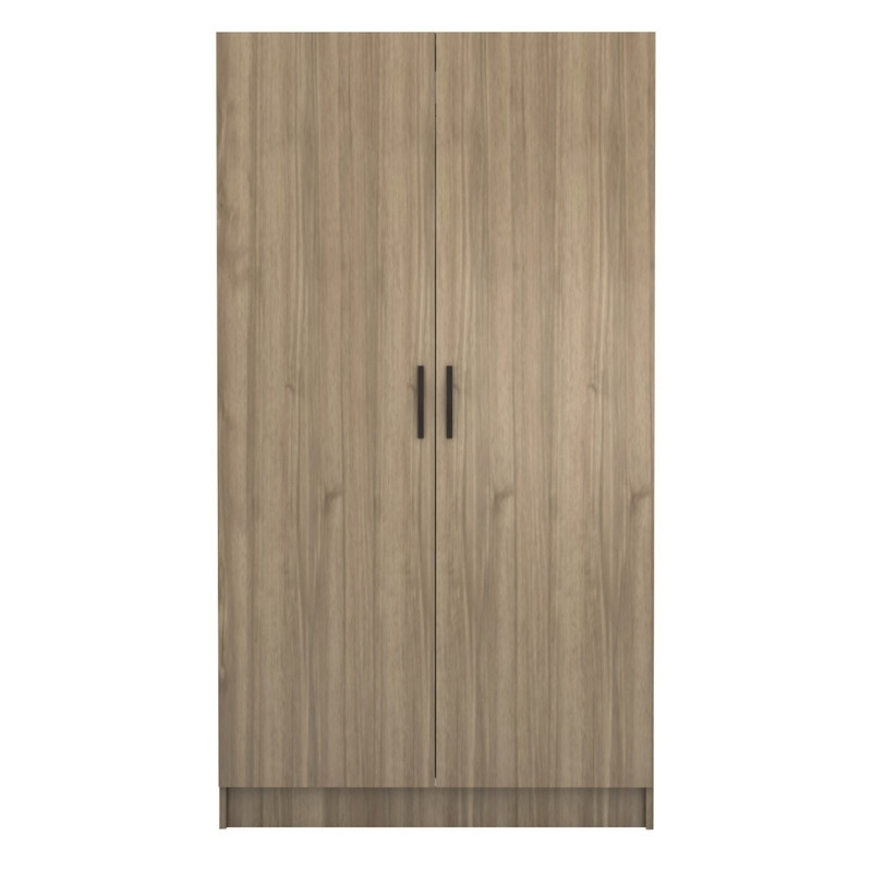 Ντουλάπα ρούχων Victoria Megapap δίφυλλη χρώμα καρυδί 100x60x181εκ.