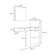 Έπιπλο εισόδου Pego Megapap χρώμα καρυδί 130x30x123,3εκ. Έπιπλο εισόδου Pego Megapap χρώμα καρυδί 130x30x123,3εκ.