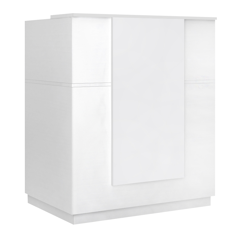 Γραφείο υποδοχής - reception Gemini Megapap χρώμα λευκό 100x70x110εκ.