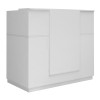 Γραφείο υποδοχής - reception Gemini Megapap χρώμα λευκό 150x70x110εκ.
