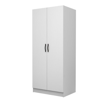 Ντουλάπα ρούχων Vivian Megapap δίφυλλη χρώμα λευκό 80x51,8x181εκ.