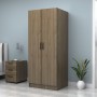 Ντουλάπα ρούχων Vivian Megapap δίφυλλη χρώμα καρυδί 80x51,8x181εκ.