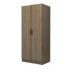 Ντουλάπα ρούχων Vivian Megapap δίφυλλη χρώμα καρυδί 80x51,8x181εκ.