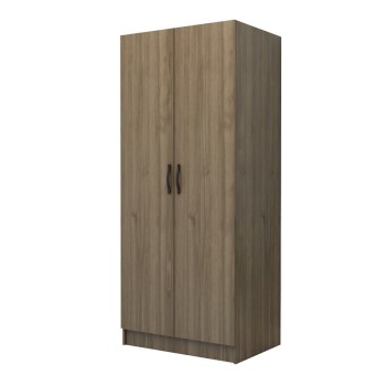Ντουλάπα ρούχων Vivian Megapap δίφυλλη χρώμα καρυδί 80x51,8x181εκ.