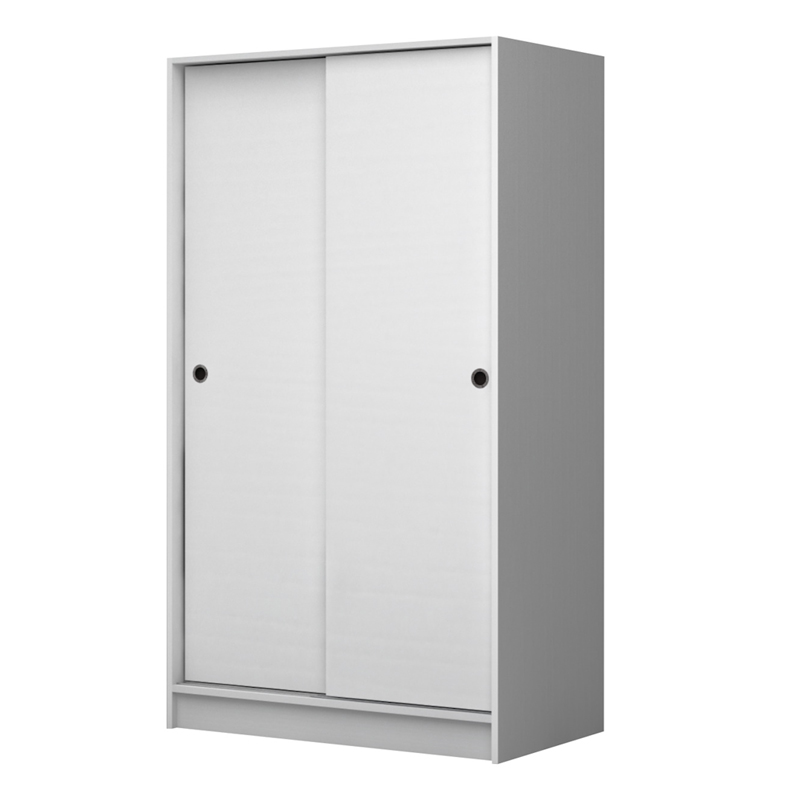 Ντουλάπα ρούχων Regio Megapap δίφυλλη συρόμενη χρώμα λευκό 100x60x181εκ.