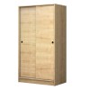 Ντουλάπα ρούχων Regio Megapap δίφυλλη συρόμενη χρώμα φυσικό οξιάς 100x60x181εκ.