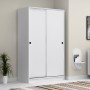Ντουλάπα ρούχων Regio Megapap δίφυλλη συρόμενη χρώμα λευκό 120x60x200εκ.