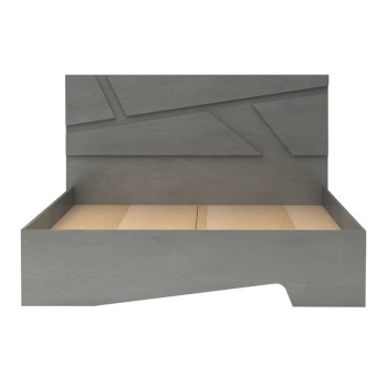 Κρεβάτι Efes Megapap χρώμα γκρι σκυροδέματος 160x200εκ.