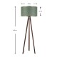 Φωτιστικό δαπέδου Rosling Megapap Mdf/ύφασμα Pvc χρώμα καρυδί/κυπαρισσί 38x21x140εκ.