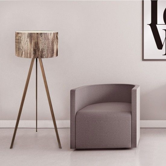 Φωτιστικό δαπέδου Rosling Megapap Mdf/ύφασμα Pvc χρώμα καρυδί/καφέ 38x21x140εκ. Φωτιστικό δαπέδου Rosling Megapap Mdf/ύφασμα Pvc χρώμα καρυδί/καφέ 38x21x140εκ.