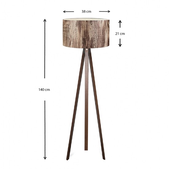 Φωτιστικό δαπέδου Rosling Megapap Mdf/ύφασμα Pvc χρώμα καρυδί/καφέ 38x21x140εκ. Φωτιστικό δαπέδου Rosling Megapap Mdf/ύφασμα Pvc χρώμα καρυδί/καφέ 38x21x140εκ.