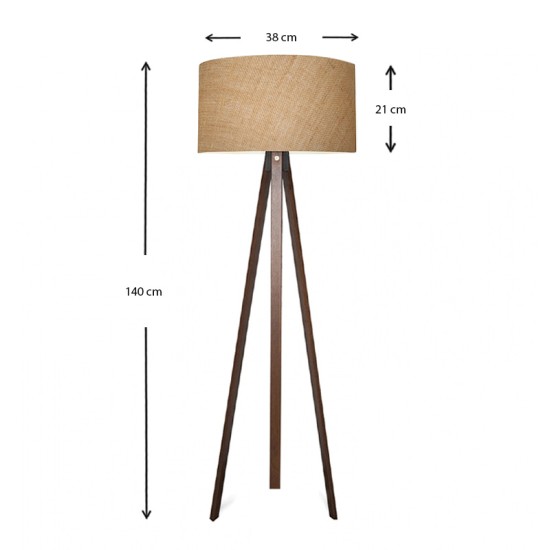Φωτιστικό δαπέδου Rosling Megapap Mdf/ύφασμα Pvc χρώμα καρυδί/φυσικό 38x38x140εκ. Φωτιστικό δαπέδου Rosling Megapap Mdf/ύφασμα Pvc χρώμα καρυδί/φυσικό 38x38x140εκ.