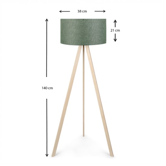 Φωτιστικό δαπέδου Rosling Megapap Mdf/ύφασμα Pvc χρώμα φυσικό/χακί 38x38x140εκ. Φωτιστικό δαπέδου Rosling Megapap Mdf/ύφασμα Pvc χρώμα φυσικό/χακί 38x38x140εκ.
