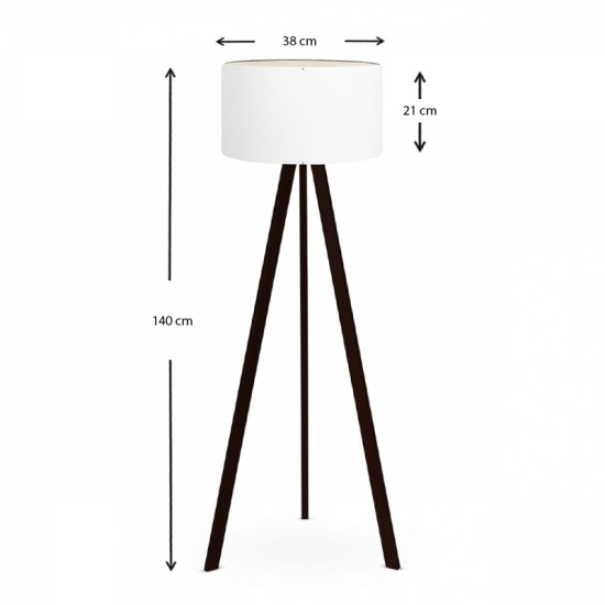 Φωτιστικό δαπέδου Rosling Megapap Mdf/ύφασμα Pvc χρώμα μαύρο - λευκό 38x38x140εκ. Φωτιστικό δαπέδου Rosling Megapap Mdf/ύφασμα Pvc χρώμα μαύρο - λευκό 38x38x140εκ.
