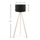 Φωτιστικό δαπέδου Rosling Megapap Mdf/ύφασμα Pvc χρώμα φυσικό/μαύρο 38x21x140εκ. Φωτιστικό δαπέδου Rosling Megapap Mdf/ύφασμα Pvc χρώμα φυσικό/μαύρο 38x21x140εκ.