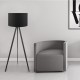 Φωτιστικό δαπέδου Rosling Megapap Mdf/ύφασμα Pvc χρώμα μαύρο 38x21x140εκ. Φωτιστικό δαπέδου Rosling Megapap Mdf/ύφασμα Pvc χρώμα μαύρο 38x21x140εκ.