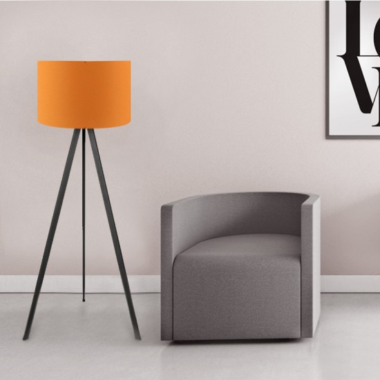 Φωτιστικό δαπέδου Rosling Megapap Mdf/ύφασμα Pvc χρώμα μαύρο/πορτοκαλί 38x21x140εκ. Φωτιστικό δαπέδου Rosling Megapap Mdf/ύφασμα Pvc χρώμα μαύρο/πορτοκαλί 38x21x140εκ.