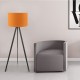 Φωτιστικό δαπέδου Rosling Megapap Mdf/ύφασμα Pvc χρώμα μαύρο/πορτοκαλί 38x21x140εκ. Φωτιστικό δαπέδου Rosling Megapap Mdf/ύφασμα Pvc χρώμα μαύρο/πορτοκαλί 38x21x140εκ.