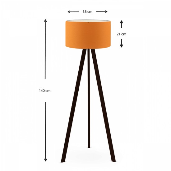Φωτιστικό δαπέδου Rosling Megapap Mdf/ύφασμα Pvc χρώμα μαύρο/πορτοκαλί 38x21x140εκ. Φωτιστικό δαπέδου Rosling Megapap Mdf/ύφασμα Pvc χρώμα μαύρο/πορτοκαλί 38x21x140εκ.