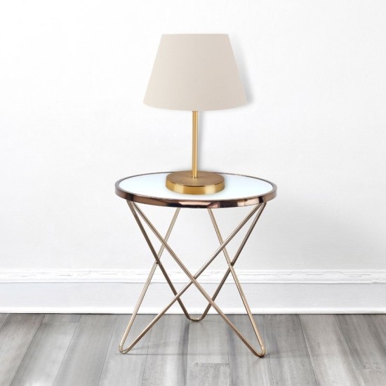 Φωτιστικό επιτραπέζιο Rosenthal Megapap ύφασμα Pvc χρώμα κρεμ/χρυσό 22x17x37εκ. Φωτιστικό επιτραπέζιο Rosenthal Megapap ύφασμα Pvc χρώμα κρεμ/χρυσό 22x17x37εκ.