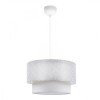 Φωτιστικό οροφής Barnhart Megapap υφασμάτινο μονόφωτο χρώμα λευκό 30x30x70εκ.