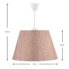 Φωτιστικό οροφής Elanor Megapap υφασμάτινο μονόφωτο χρώμα ροζ 37x21x70εκ.