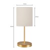 Φωτιστικό επιτραπέζιο Ingared Megapap E27 υφασμάτινο χρώμα κρεμ - χρυσό Φ15x39εκ.