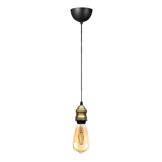 Φωτιστικό οροφής Rustic Megapap E27 μεταλλικό μονόφωτο χρώμα retro antique 100-120εκ. Φωτιστικό οροφής Rustic Megapap E27 μεταλλικό μονόφωτο χρώμα retro antique 100-120εκ.